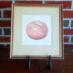 Vintage Tomato Drawing by Garnik Kitchen Art Professionally Frames